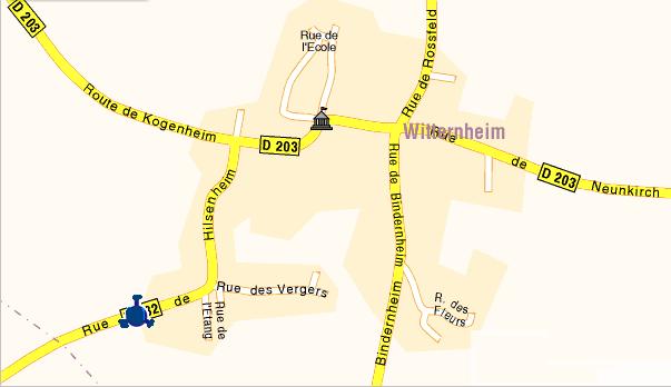 Acc�s au gymnase dans Witternheim